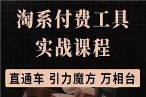 淘系付费工具实战课程【直通车、引力魔方】战略优化，实操演练（价值1299）