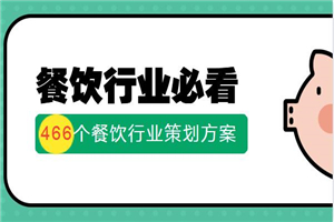 466个餐饮行业策划方案