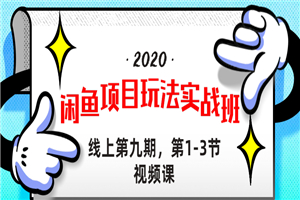 宅男《闲鱼项目玩法实战班 》线上第九期，1-3节完整版
