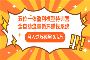 五位一体盈利模型特训营：全自动流量循环赚钱系统