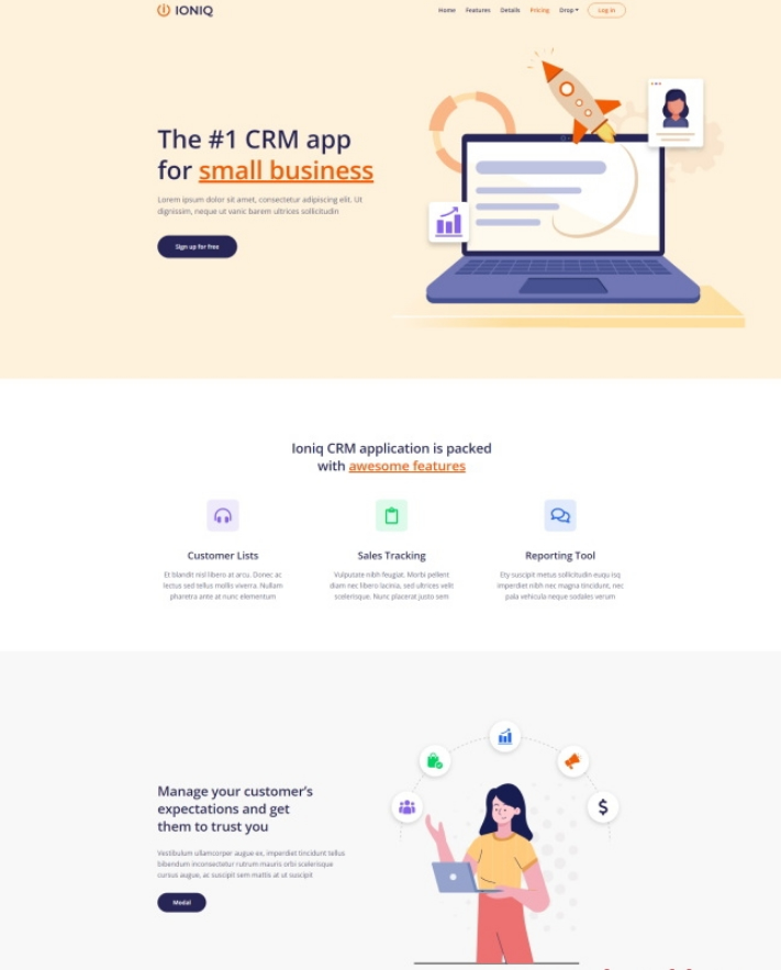 CRM客户管理系统企业网站模板