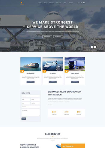 响应式html运输物流网站前端模板下载