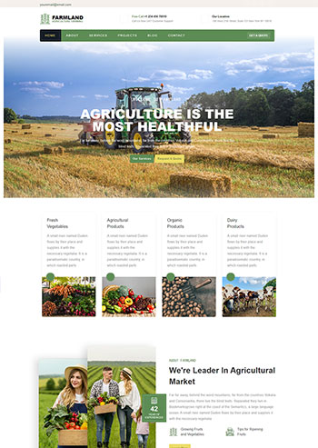 Bootstrap4绿色环保农业网站模板下载