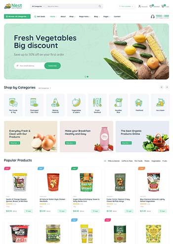 多用途的生鲜水果超市电商HTML模板
