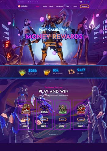 电子竞技游戏官网HTML响应式模板