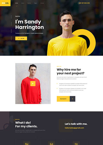 网页版个人简历介绍html5模板