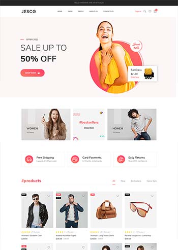 时尚服装配饰商城HTML模板