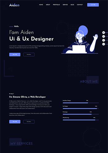 创意的个人作品主题html模板