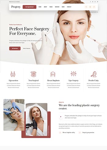 咖啡色整形美容外科主页html5模板