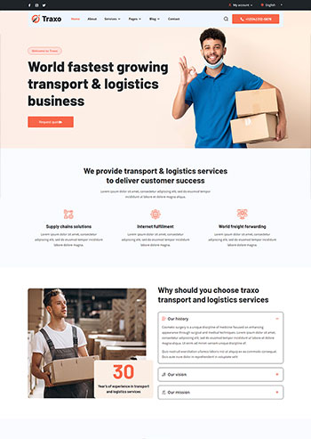 多用途的物流快递公司静态HTML模板