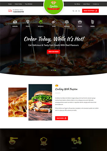 快餐美食预订官网html模板