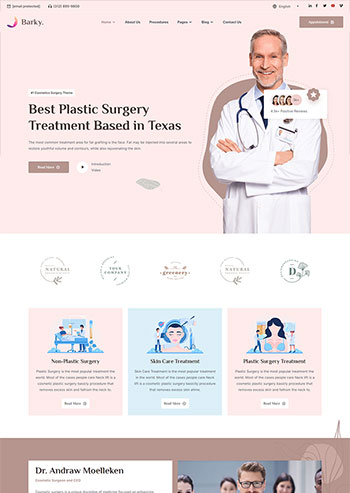 粉红色美容整形官网静态HTML模板