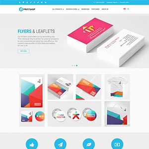 蓝色的响应式名片印刷网站模板 VI广告设计公司html5静态模板
