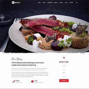 咖啡厅餐饮行业响应式静态html网站模板